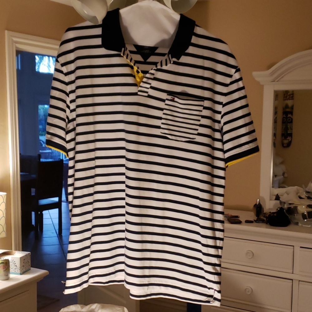 Tommy Hilfiger Striped Polo Style Shirt